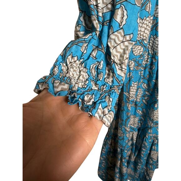 Madison Matthews Blue Folly Midi Dress Sz. XS - Picture 2 of 5